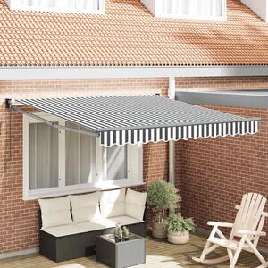 Tenda na uvlačenje antracit i bijela 3x2,5 m tkanina i aluminij - Antracitno siva / 3 x 2.5 m