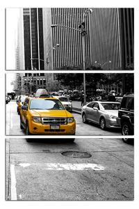 Slika na platnu - Taksi iz New Yorka - pravokutnik 7927ČB (120x80 cm)