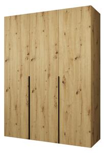 Zondo.hr Ormar za garderobu 150 cm Alice 1 (hrast artisan + crna). Akcija -19%. 1126102