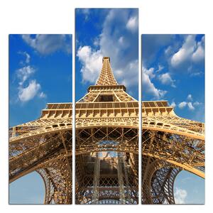 Slika na platnu - Eiffelov toranj - pogled odozdo - kvadrat 335C (75x75 cm)