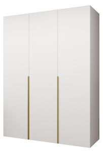 Ormar za garderobu 150 cm Alice 1 (bijela + zlatna)