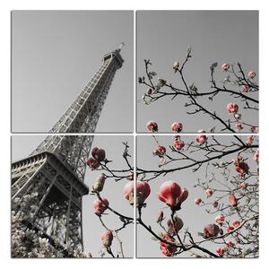 Slika na platnu - Eiffelov toranj u proljeće - kvadrat 334ČD (60x60 cm)