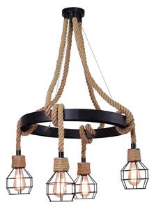 Luster na sajli ROPE ALEGRA 4xE27/10W/230V