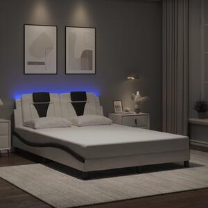 Okvir kreveta Viana s LED-om bez madracabijelo-crni 140 x 200 cm - Bijela / 140 x 200 cm