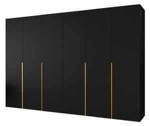 Zondo.hr Ormar za garderobu 300 cm Alice 1 (crna + zlatna). Akcija -19%. 1126142