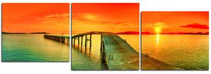 Slika na platnu - Pristanište na moru - panorama 548D (90x30 cm)