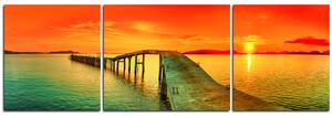 Slika na platnu - Pristanište na moru - panorama 548C (90x30 cm)