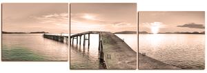 Slika na platnu - Pristanište na moru - panorama 548FD (90x30 cm)