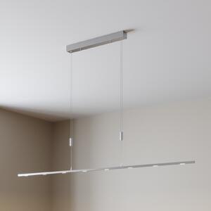 Lucande LED visilica Arnik, 180 cm, boja nikla, prigušiva, prigušiva, Metalik, Dnevni boravak/blagovaonica, Metal