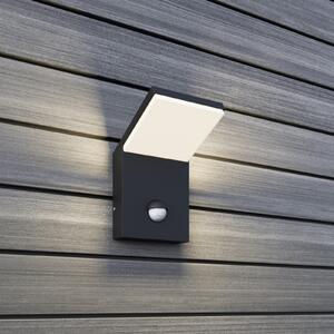 LED vanjska zidna svjetiljka Nevio, metal, antracit, senzor