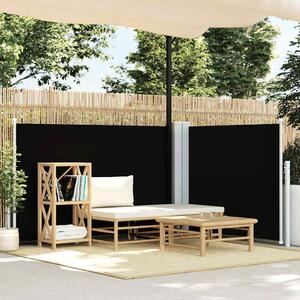 Uvlačiva bočna tenda 120 x 600 cm crna - Crna / 120 x 600 cm