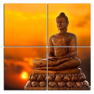 Slika na platnu - Buda i zalazak sunca - kvadrat 359D (60x60 cm)