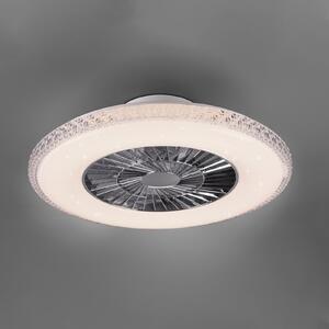Harstad LED stropni ventilator, kristalni okvir
