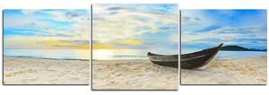 Slika na platnu - Čamac na plaži - panorama 551D (90x30 cm)