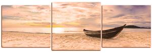 Slika na platnu - Čamac na plaži - panorama 551FD (90x30 cm)