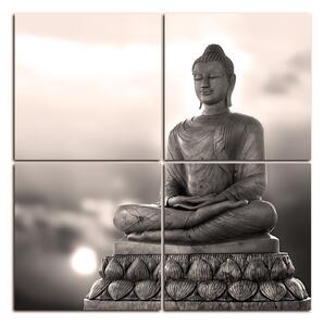 Slika na platnu - Buda i zalazak sunca - kvadrat 359FD (60x60 cm)