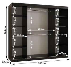Ormar za garderobu 200 cm Boomer 2 (kašmir)