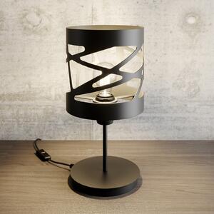 Stolna lampa Module Frez uzorak sjenila Ø17,5cm crna