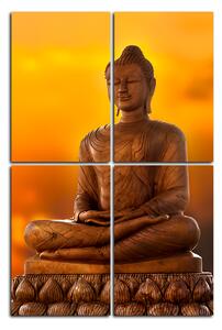 Slika na platnu - Buda i zalazak sunca - pravokutnik 759C (90x60 cm)