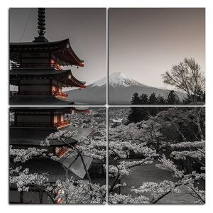 Slika na platnu - Pogled na planinu Fuji - kvadrat 361FE (60x60 cm)