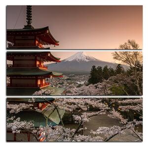 Slika na platnu - Pogled na planinu Fuji - kvadrat 361D (75x75 cm)