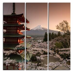 Slika na platnu - Pogled na planinu Fuji - kvadrat 361B (75x75 cm)