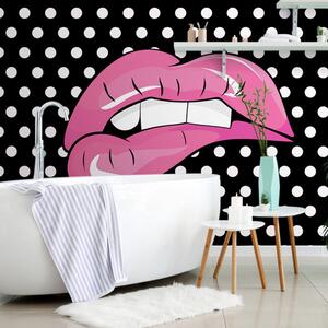 Tapeta pop art ružičaste usne