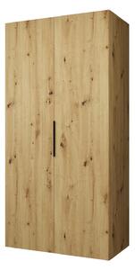 Zondo.hr Ormar za garderobu 100 cm Mirabella 1 (hrast artisan + crna). Akcija -18%. 1126336