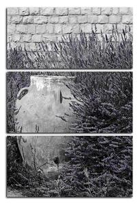 Slika na platnu - Amfora između grmova lavande - pravokutnik 769FB (90x60 cm )