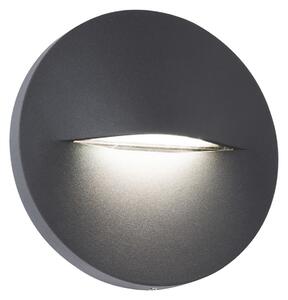 Vita LED vanjska zidna svjetiljka, tamno siva, Ø 14 cm