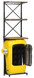 VidaXL Ormarić za vino u obliku traktora žuti 49x31x172 cm drvo manga