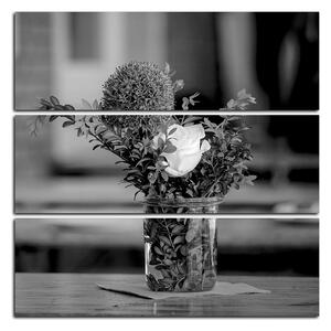 Slika na platnu - Ljetno cvijeće na stolu - kvadrat 372FC (75x75 cm)
