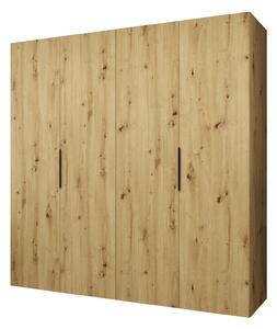 Zondo.hr Ormar za garderobu 200 cm Mirabella 1 (hrast artisan + crna). Akcija -20%. 1126358