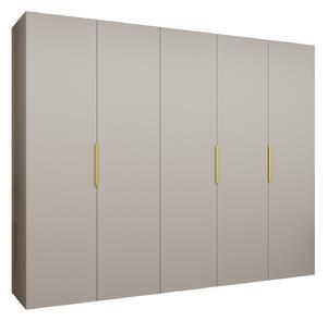 Ormar za garderobu 250 cm Mirabella 1 (kašmir + zlatna)