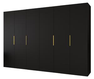 Zondo.hr Ormar za garderobu 300 cm Mirabella 1 (crna + zlatna). Akcija -21%. 1126387