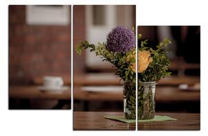 Slika na platnu - Ljetno cvijeće na stolu 172C (150x100 cm)