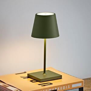 Nuindie mini LED baterijska stolna lampa, USB-C, tamnozelena, prigušiva