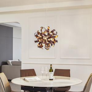 Lucande viseća lampa Kaelor, Ø 46 cm, bakrene boje, aluminij