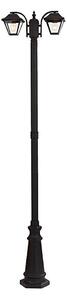 Vanjska lampa 2xE27/60W/230V IP44 232 cm crna
