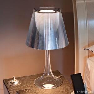 FLOS Miss K - Stolna lampa Philippe Starck, srebrna, prigušiva, Metalik, Dnevni boravak/blagovaonica, Plastika