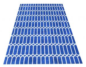 Moderni plavi tepih za dnevni boravak Širina: 160 cm | Duljina: 220 cm