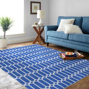 Moderni plavi tepih za dnevni boravak Širina: 160 cm | Duljina: 220 cm
