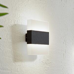 Lindby LED vanjska zidna svjetiljka Branor, aluminij, antracit, IP54