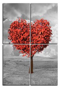 Slika na platnu - Srce u obliku stabla - pravokutnik 7106D (90x60 cm)
