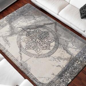 Sivi tepih s uzorkom mandale Širina: 120 cm | Duljina: 170 cm