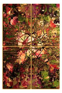 Slika na platnu - Cvjetna grunge pozadina - pravokutnik 7108FD (90x60 cm)