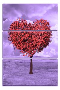 Slika na platnu - Srce u obliku stabla - pravokutnik 7106FB (90x60 cm )