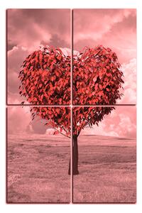 Slika na platnu - Srce u obliku stabla - pravokutnik 7106QD (90x60 cm)