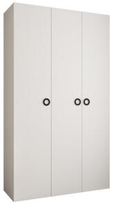 Zondo.hr Ormar za garderobu 140 cm Carmela 40-1 (bijela + crna). Akcija -21%. 1126517