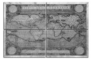Slika na platnu - Antička karta svijeta 1102QC (150x100 cm)